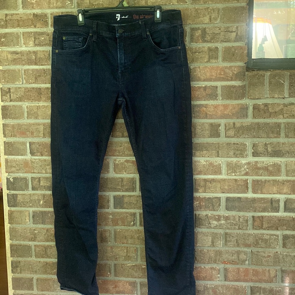 7 For All Mankind Indigo Straight Leg Jeans